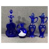 Cobalt Blue Avon Decanters