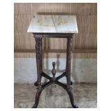 Wooden Plant Stand Marble Top