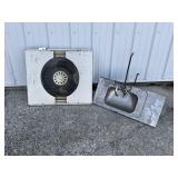 Stainless Steel Sink and Fan