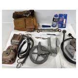 Chalk Line, Rubber Tie Down, Rip Saw, Pulley,