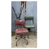 (2) Rolling Chairs and Stools (2)