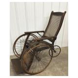 Frank S. Betz Co. Wicker Wooden Wheel Chair