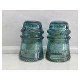 Hemingray Blue Glass Insulators(2)