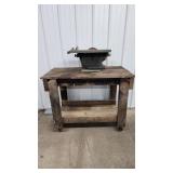 Shopmaster Benchtop Table Saw On Rustic  Table
