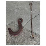 Loop Eye Hook, Tractor Lift Rod