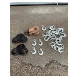 Wooden Pulley, Hooks(23),I Beam Trolley (2)