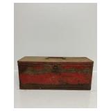 Metal Tool Box With Standard Sockets And Rachets