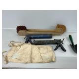 Brushes(2), Trowel, Nail Apron, Caulk Gun(2)