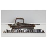 Various Metric Sockets, Speeder Handle, Ratchets