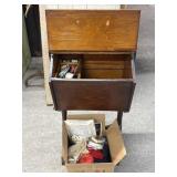 Small Antique Wooden Sewing Stand