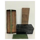 Metal Tool Tray & Boxes (3)
