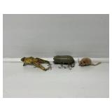 Wooden Frog Fishing Lure, Wooden Mouse Fishing