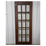 Wooden Door with 15 Glass Panes