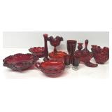 Fostoria Frosted Coin Handled dishes (2)