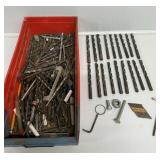 Assorted Metal Twist Drill Bits In A Plastic Bin