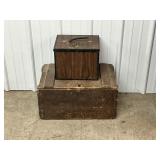 Lock Box, Wooden Crate With Handles