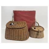 Fishing Wicker Creel(2) Padded Cushion