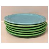 Fiesta Ware Green Dinner Plates(5), Fiesta Ware