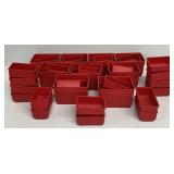 Red Plastic Cubby Containers 2 Sizes