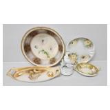 R.S. Prussia Floral Bowl, F.S. Germany Celery