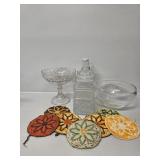 Large Glass Bowl, .5 Gallon Glass Jug, Glass Jar