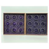 Wooden Framed Velvet Lined Pocket Watch Holder(2)