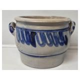 Stoneware Keuluse Pot with Cobalt Design