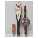 Beer Tap Handles:Strohs Beer(2), Coors