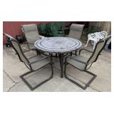 Cement Picnic Table and Chairs (4)