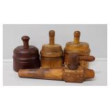 3 Wooden Butter Mold Press, Wooden Barrel Tap