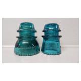 Hemingray Blue Glass Insulators(2)