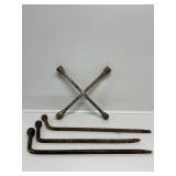 4 Way Lug Wrench, Tire Changing Bars(3)