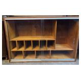 Wooden Display Cabinet with Sliding Glass Doors