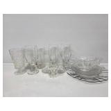 Glass Cups(8), Glass Plates(3), Glass Bowls(2)