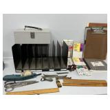 Cash Box, File Holder, Label Maker, Can Openers,