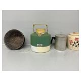 Thermos, Coffee Percolator, Black And White