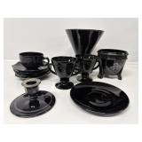 Hazel Atlas Black Depression Glass Assortment
