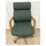 Green High Back Office Chair on Castors