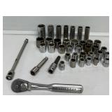 Craftsman Ratchet, Assorted Drive Sockets &