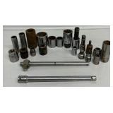 SAE Sockets &  2  Long Extension Bars