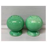 Fiesta Ware Green Salt And Pepper Shakers