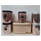West Bend Aluminum Cannisters(5), MCM Textured
