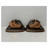 Bronze Tone Baby Shoe Bookends(2)