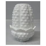 Hobnail Milk Glass Fairy Lamp