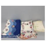1900ï¿½s Hand Stitched Quilt, machine Quilt, Blanket