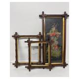 Floral Cross Print and Leaf Frames