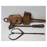 Mining Calipers, Starline Wooden Pulley, Wooden