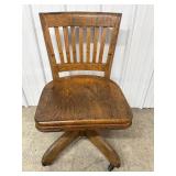 Solid Wood Office Chair on Castors