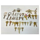 Assorted Keys: Skeleton Keys, Vintage Door Keys,