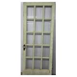 Wooden Door With 15 Glass Panes